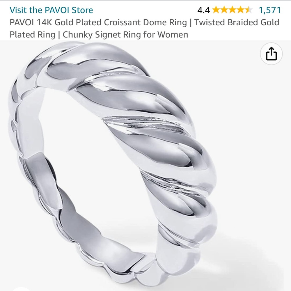 Silver ring size 8